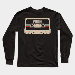 Personalized Phish Name Birthday Vintage Cassette Tape Long Sleeve T-Shirt